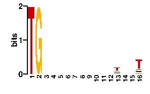 Sequence logo derived only from the contact PWM logo